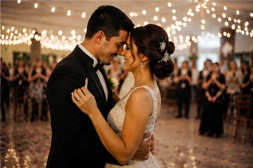 El primer baile de Ana Sofía y Emiliano bajo las luces de la recepción